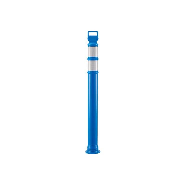 Grandchess Daoan Co., Ltd - Ningbo Global Industrial Portable Delineator Post w/ 3in Reflective Bands 45inH Blue 670604 - main